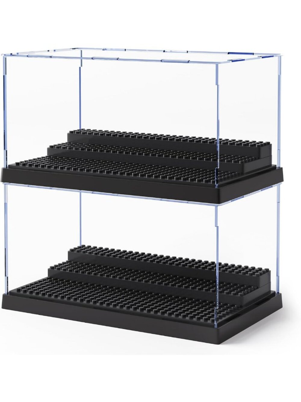 2 Pack Clear Acrylic Minifigure Display Case for Action Figures & Blocks